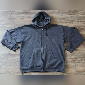 Vintage Hanes Ultimate Cotton‎ Blank Hoodie Mens Adult Large, oversized fit 90s.